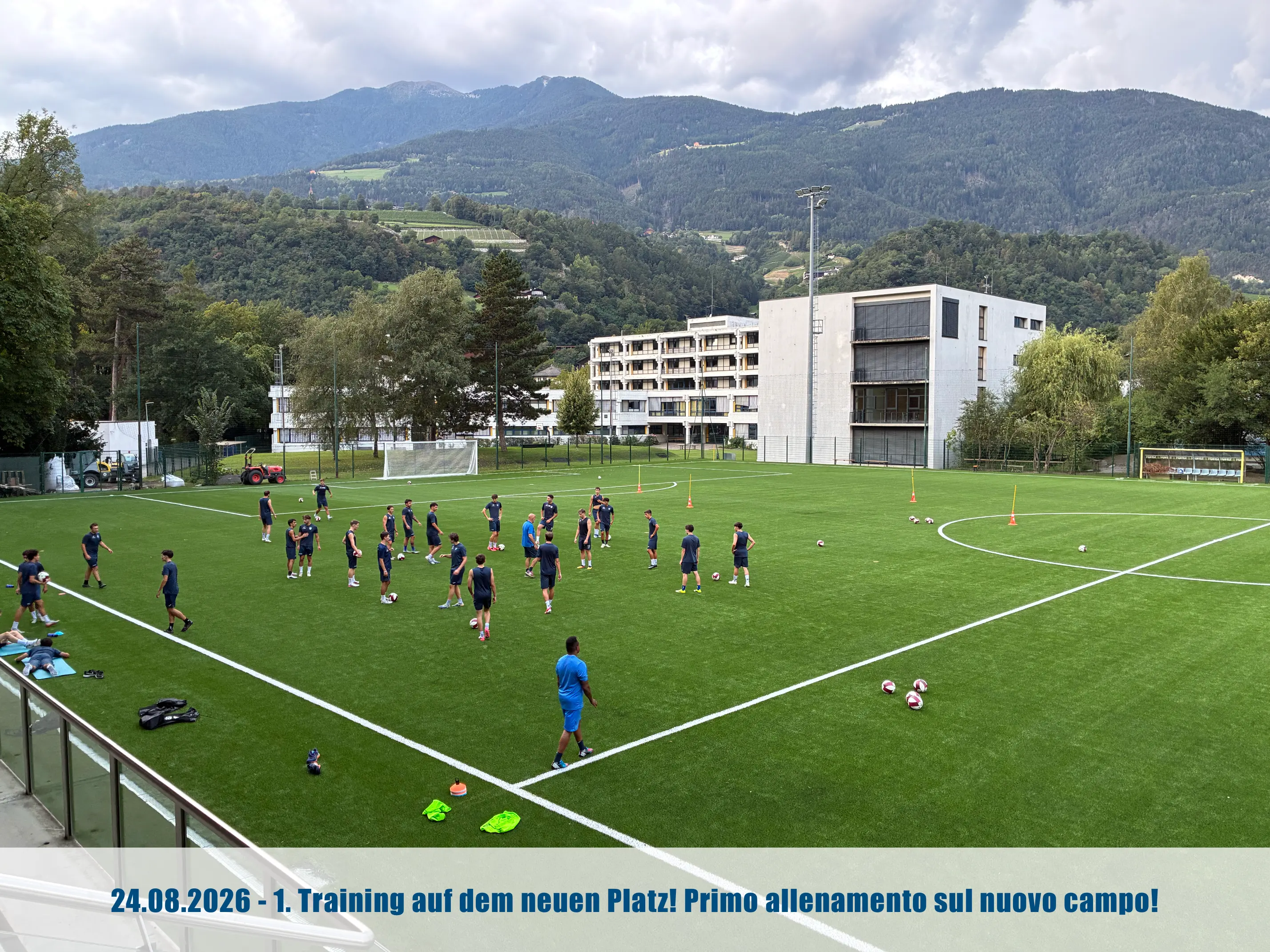 Erstes Training auf dem neuen Platz