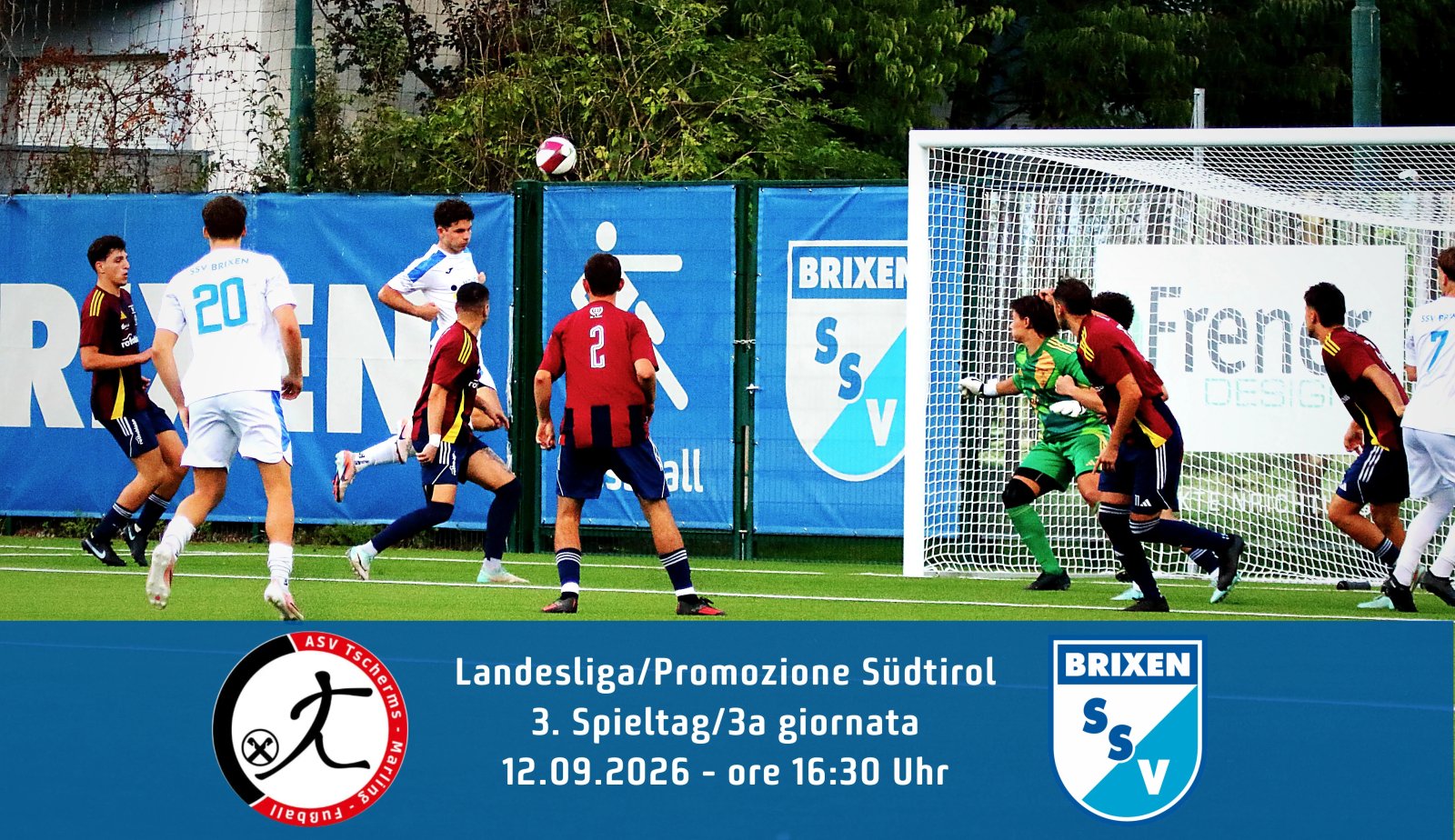 3. Spieltag in der Landesliga - Auswärtsspiel gegen ASV Tscherms Marling